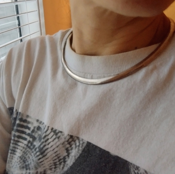 925 Sterling Silver Herringbone Necklace - Picture 6 of 8